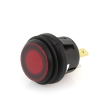 OptiFuse R13-527D2B-02 Waterproof Round Push Button Switch, On-Off, SPST, 3 Contacts