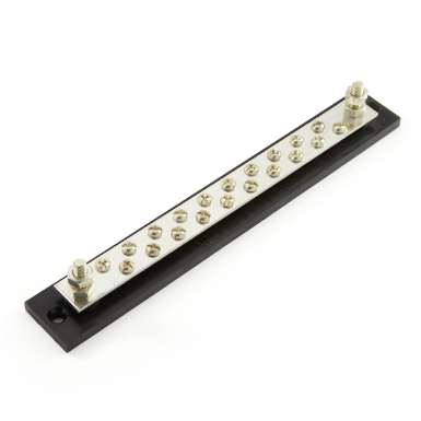 Cole Hersee M-448-02 Tin-Plated Brass Busbar, 20-gang