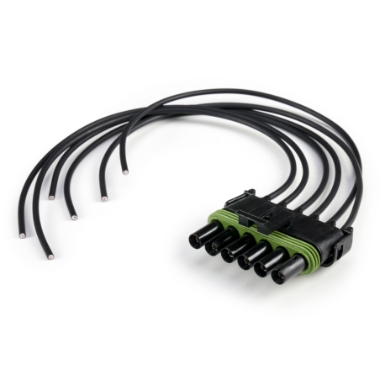 aptiv 12015799 female 6-contact tower half weather pack connector