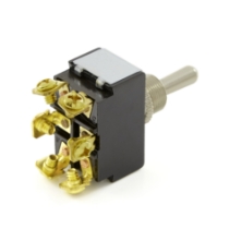 Cole Hersee 55054 Standard Heavy-Duty Metal Toggle Switch, DPDT, Momentary (On)-Off-(On)