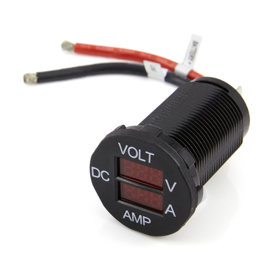11056 LED Digital Voltmeter, 6-33VDC & Amp Meter, 0-24A