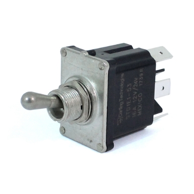 Carling Technologies STD1E1-53 Sealed Metal Toggle Switch, Single Pole, SPDT, On-On, 16A, 12/24VDC