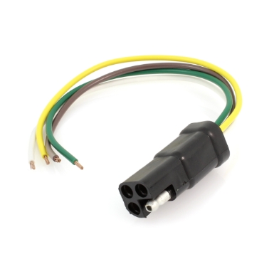 molded connector 37163, 4 square contacts, female end, gpt 8 inch wire