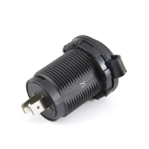 11052 Screw Mount Single LED USB Socket with Protective Cap, 12/24VDC