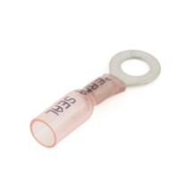 Molex 19164-0004 Perma-Seal Ring Terminal, 22-18 Ga., 1/4" Stud, Heat Shrink Insulated, Rotated View