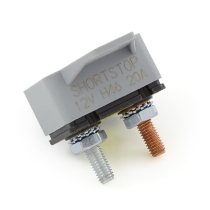 Eaton's Bussmann Series 121B20-A2P-KA Shortstop Circuit Breaker, Type I Reset, 20A, Side View