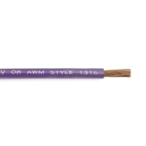 WN14-7 Hook-Up Wire, Bare Copper, UL 1452 THHN/THWN/MTW, 14 Ga., Violet