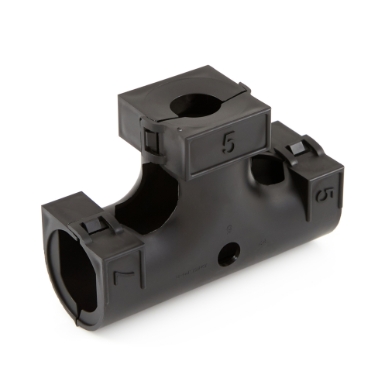 hellermanntyton 167-00225 hinged convoluted loom tubing t-fitting, l- 0.50" x c- 0.50" x r- 0.75"