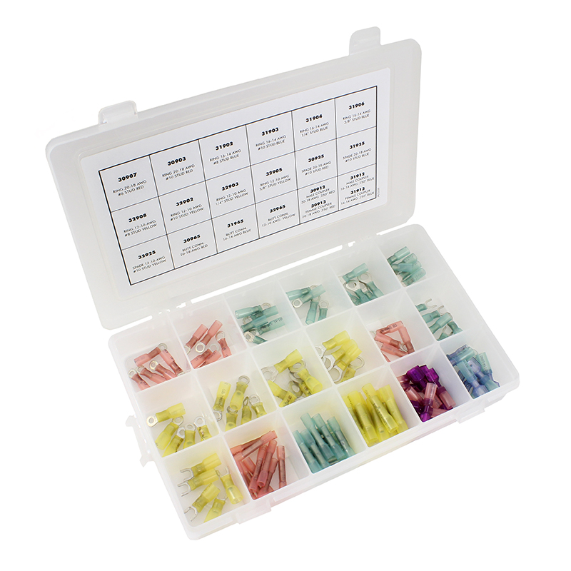 480 Piece Electrical Wire Terminal Kit with Storage Box - Ring, Butt, Spade  Set