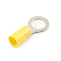 Ring Terminal, 12-10 Ga., 3/8 Stud Size, Vinyl Insulated, Rotated View