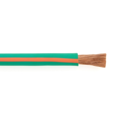 Polar Wire AUF-2GREEN/ORANGE Arctic Ultraflex Blue® Battery Cable, 665/30 Stranding, 2 Ga., Green w/ Orange Stripe
