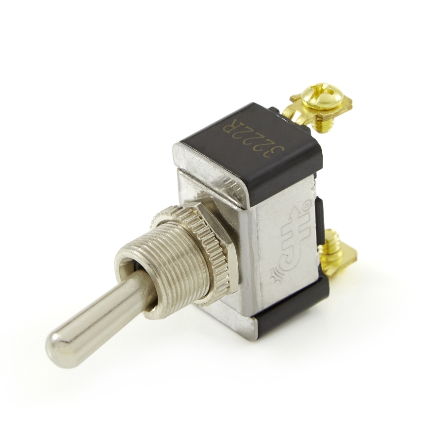 Cole Hersee 5520 Standard Heavy-Duty Metal Toggle Switch with Sealing O-Ring, SPST, 25A, On-Off
