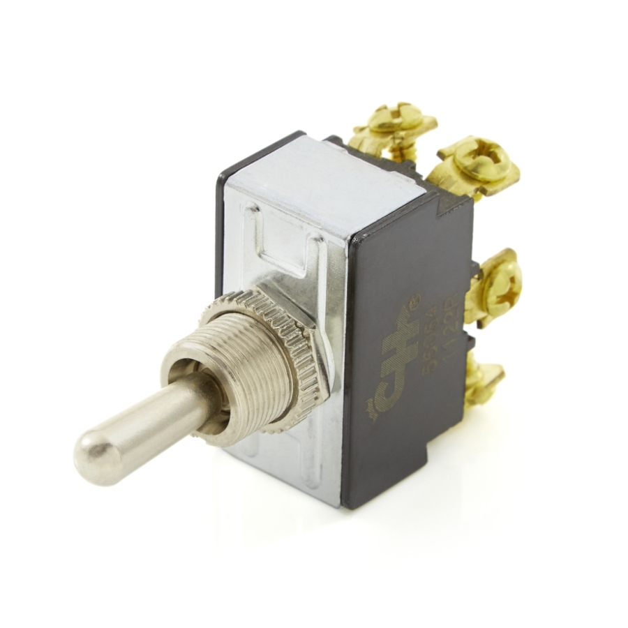 Cole Hersee 55054 Standard Heavy-Duty Metal Toggle Switch, DPDT, Momentary (On)-Off-(On)
