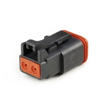 Amphenol Sine Systems AT06-2S-BLK 2-Way Connector Plug, DT06-2S-E004 Compatible, Black