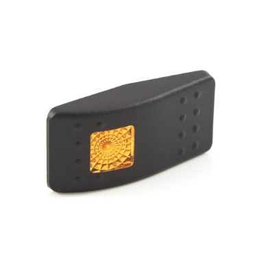 Carling Technologies VVAEC00-000 Contura II Switch Actuator, Plastic, Black with Amber Lens