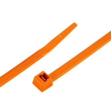 ACT AL-07-50-3-C Nylon Cable Tie, 7.56", 50 lbs, 100/Bag, Orange