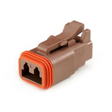 amphenol sine systems at06-2s-brn 2-way connector plug brown