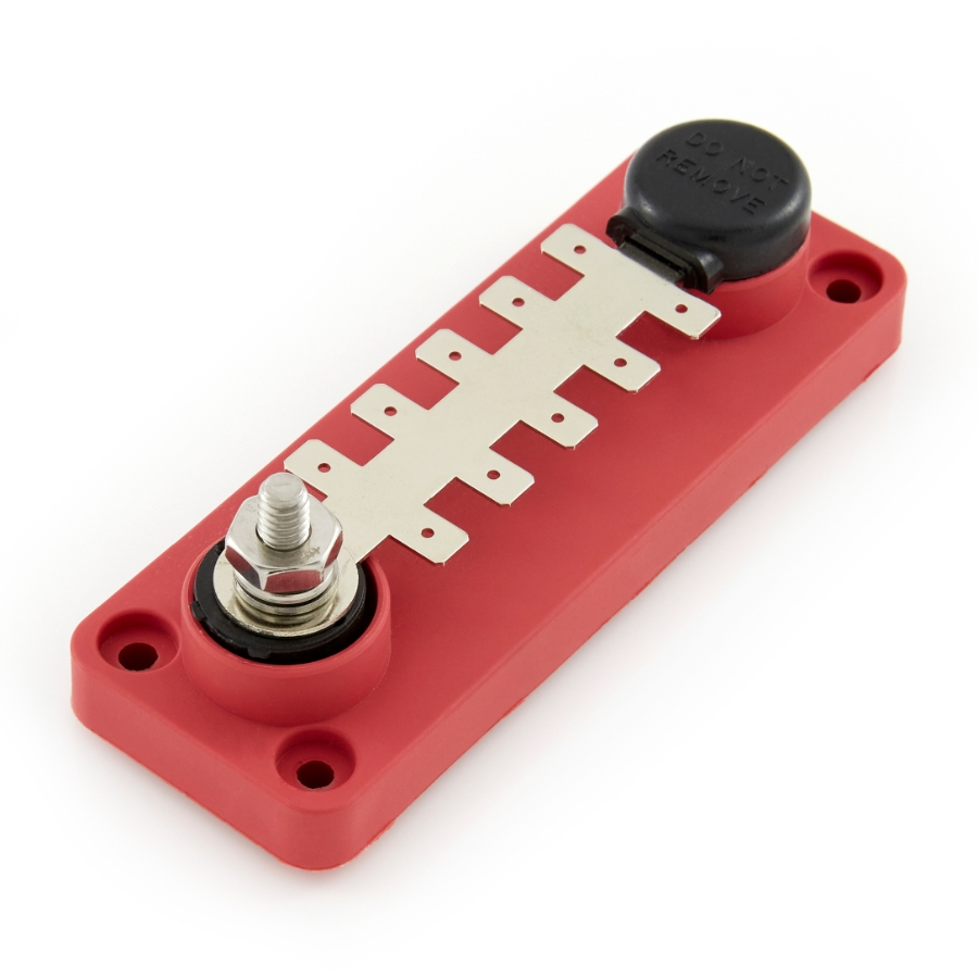 Tab Type Terminal Busbar 47243, 10 Contacts, Red