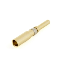 Amphenol Sine Systems MP10B23F, Machined Male Pin Terminal, 12-10 Ga, Gold Plated, Rotated View