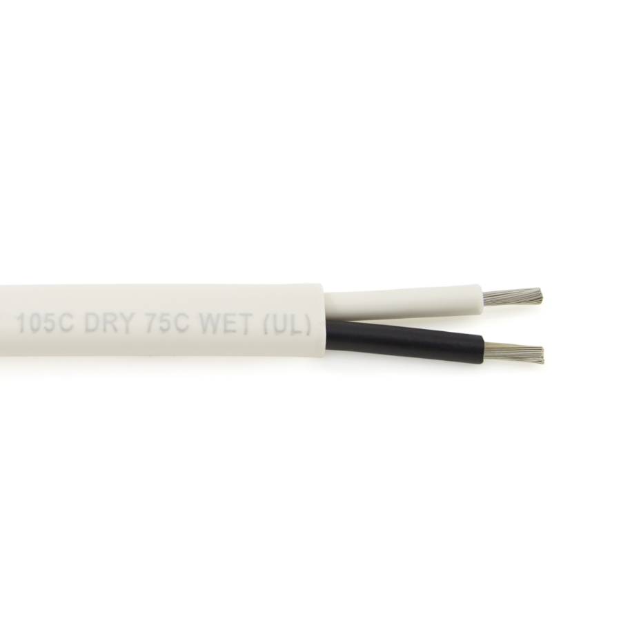 Multi-Conductor Marine Cable MC16-2, 2 Conductor, 16/2 Ga., White PVC
