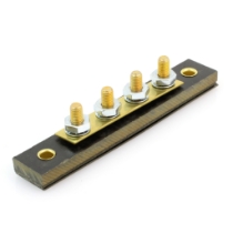 Cole Hersee 46206-04 4-Gang, 10-32 Stud Terminal Block, Common Busbar