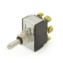 Carling Technologies 6GM5S-73/HDW ASSM Sealed Metal, 15A, DPDT, (On)-Off-(On) Toggle Switch