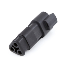 Amphenol Sine Systems AT04-3P-SR01BLK 3-Way AT Connector Receptacle, Rotated View
