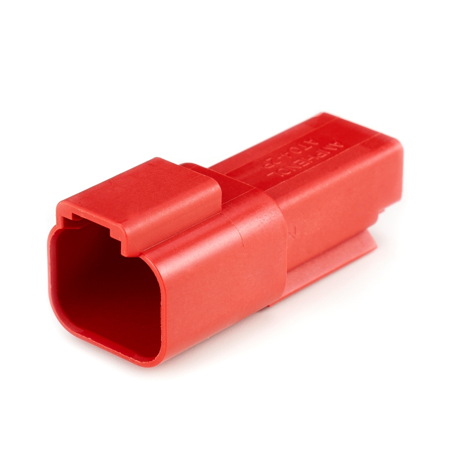Amphenol Sine Systems AT04-2P-RED 2-Way Connector Receptacle, Red