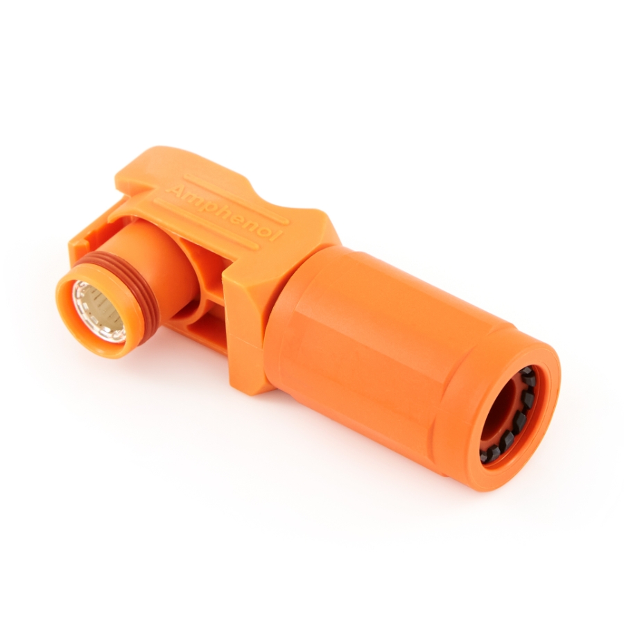 Amphenol ATHP061RS08NN-35-ORG, 8mm Right Angle Plug Socket , 130A/1000V, Orange