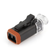 Amphenol Sine Systems AT06-2S-LED2401 AT Connector Plug, 2-Way, LED, 24VDC, Clear End cap
