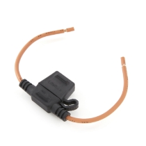 Littelfuse ATO®/ATC In-line Fuse Holder, 12Ga. Orange GXL Wire, 4" Leads, 30A, FHAC0002ZXJ