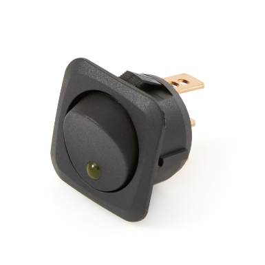 optifuse r13-203l-01-amber led illuminated round rocker switch