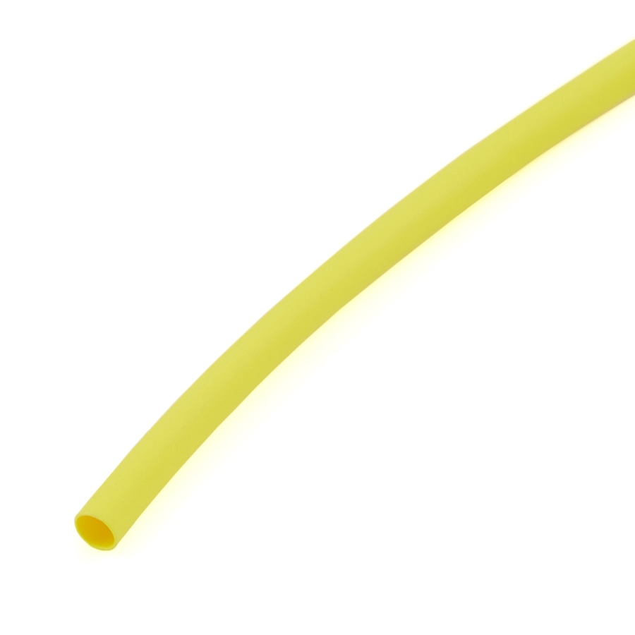 NSPA HST153Y-48-BULK Flexible Thin Wall Heat Shrink, 1/8" ID , 48" Stick, Color Yellow | 2:1 Shrink Ratio