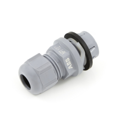 Thomas & Betts NPG-0501G Quick Connect Cable Gland, 1/2" Thread Size, Cable Range 6 to 12 mm, Nylon, Gray