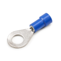 Ring Terminal, 16-14 Ga., 5/16 Stud Size, Vinyl Insulated  _side view 1