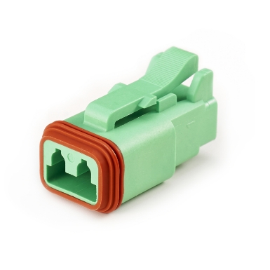 Amphenol Sine Systems AT06-2S-GRN 2-Way Connector Plug, DT06-2S Compatible, Green