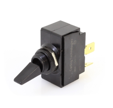 Carling 2GK01-D-2B-B Black Nylon Toggle Switch, 20A, DPST, On-Off