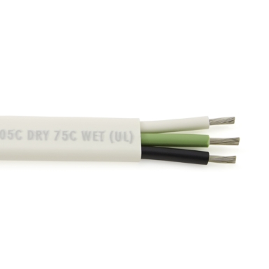 Multi-Conductor Marine Cable MC10-3, 3 Conductor, 10/3 Ga., White PVC