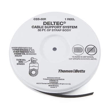 Thomas & Betts Deltec® CSS-50R Strap on Reel Cable Ties, 50' x 0.5" Reel