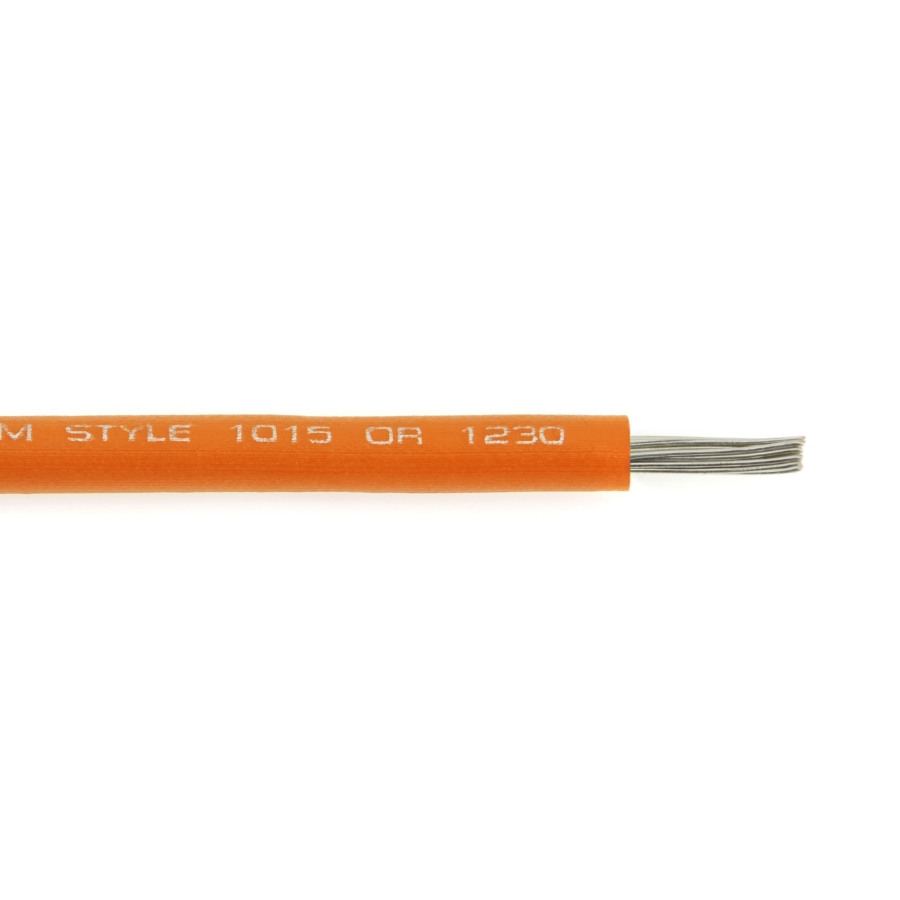 WRT20-3 Hook-Up Wire, Tinned Copper, UL 1015/1230/MTW/AWM, 20 Ga., Orange