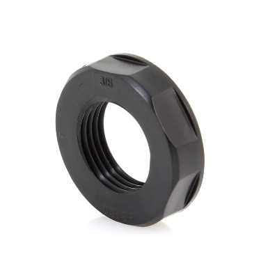 heyco 8461 locknut, 3/8 npt, black