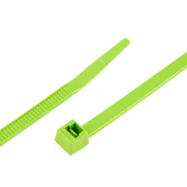 act al-07-50-11-c nylon cable tie, zip tie, 7.56 inches, 50 lbs, 100/bag, neon green