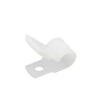 ACT AR-SAC-250-9-C Light-Duty Self-Aligning Nylon Cable Clamp, 1/4" Diameter, #6 Stud Size, 3/8" Wide, White