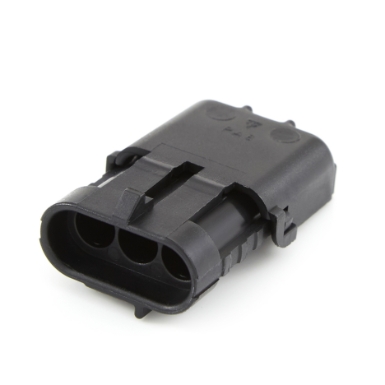 aptiv 12157968 male 3-contact shroud half weather pack connector
