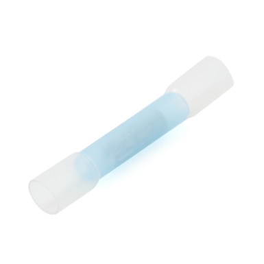 nspa ks5-14-cln krimpa-seal nylon butt connector with heat shrink, 16-14 gauge, blue