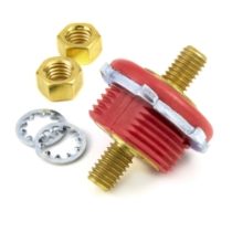 Cole Hersee 46211-R Battery Feeder Stud, Red, 6-36VDC, 250A