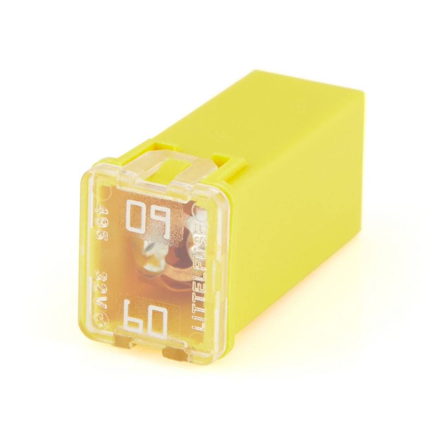 Littelfuse 0495060 JCASE Cartridge Style Fuse, 60A, 32VDC