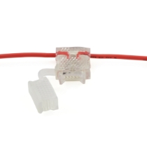 Littelfuse ATO®/ATC In-line Fuse Holder, 12Ga. Wire, 4" Leads, 30A, 32VDC, 0FHA0001HXGLO, Close Up