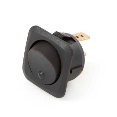 optifuse r13-203l-01-green led illuminated round rocker switch