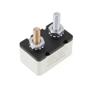 OptiFuse ACBP-N-25C Type I Short Stop Circuit Breaker, White, 25A